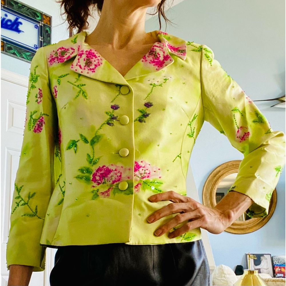 Ricki Freeman by Teri Jon Nites Silk Jacket